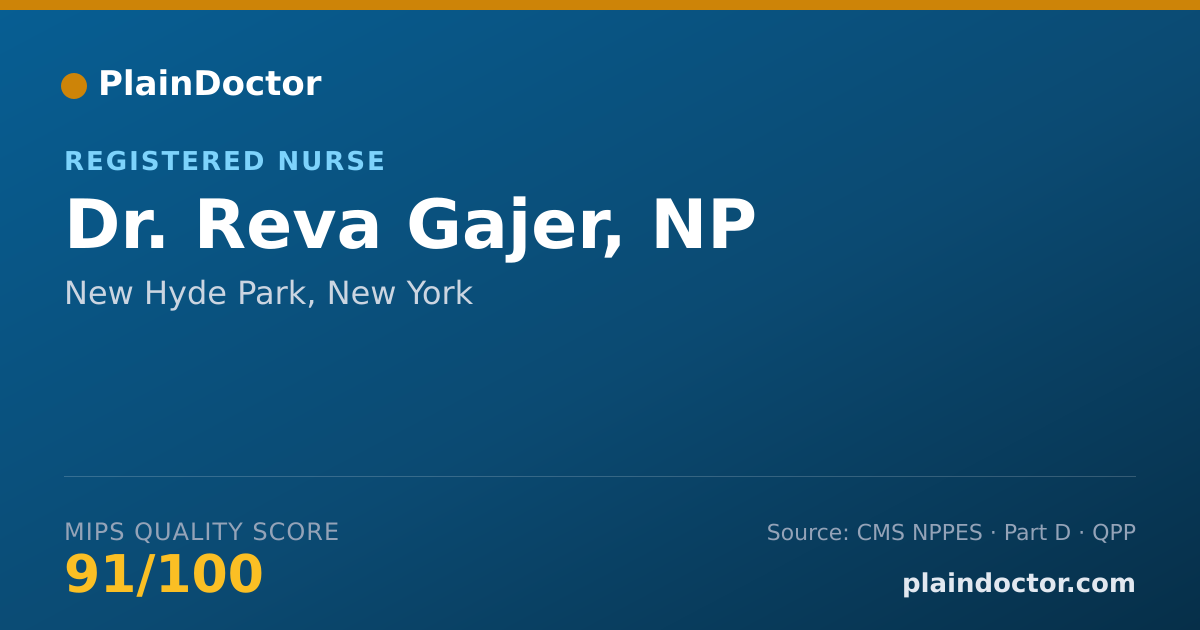 Shareable card for Reva Gajer, NP - Registered Nurse, New Hyde Park, NY