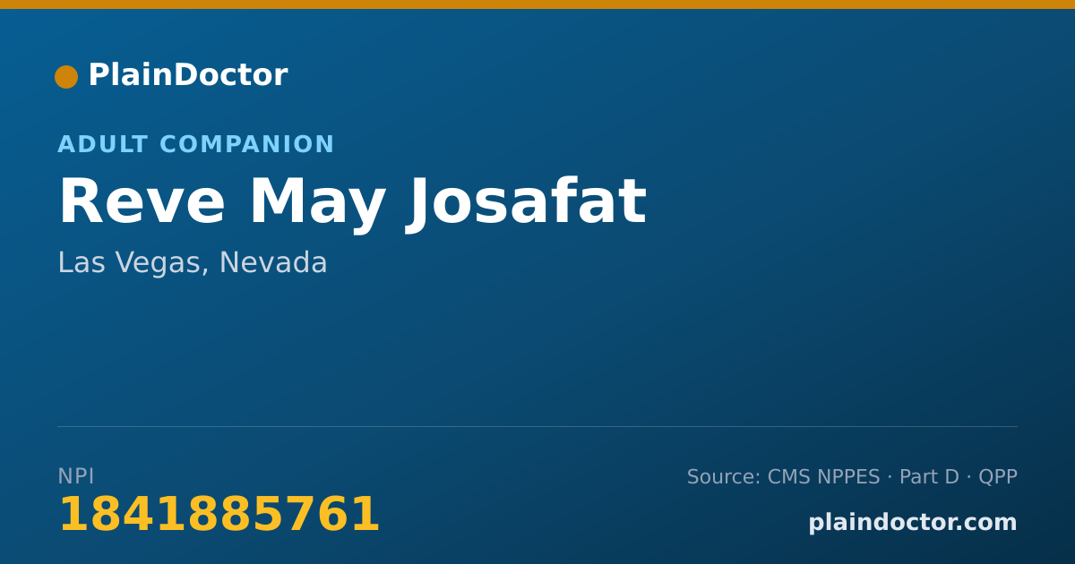 Shareable card for Reve May Josafat - Adult Companion, Las Vegas, NV