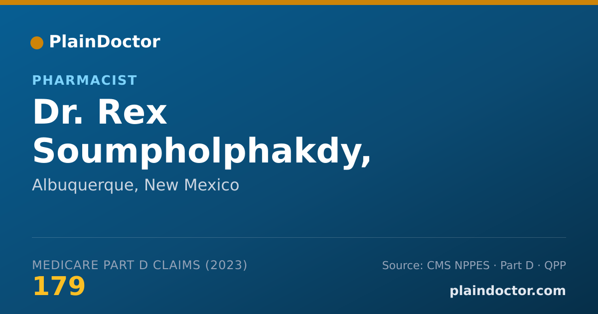 Shareable card for Rex Soumpholphakdy, PHARMD., RPH - Pharmacist, Albuquerque, NM