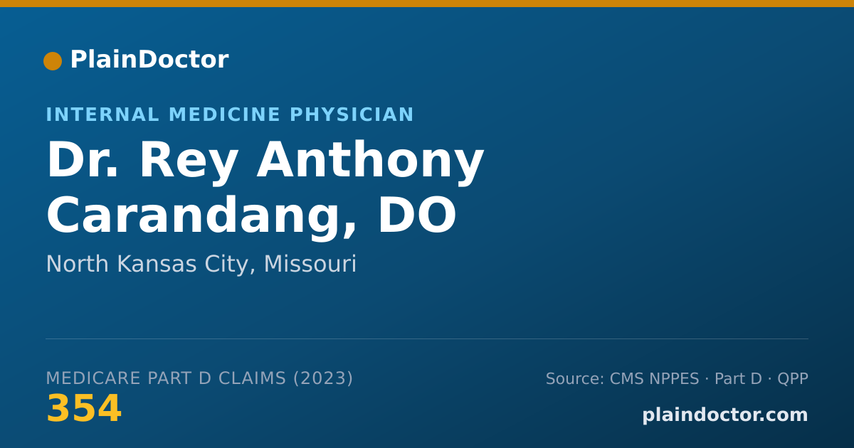 Shareable card for Rey Anthony Carandang, DO - Internal Medicine Physician, North Kansas City, MO