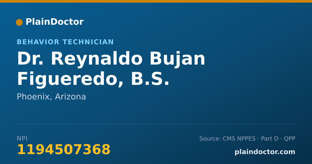 Shareable card for Reynaldo Bujan Figueredo, B.S. - Behavior Technician, Phoenix, AZ