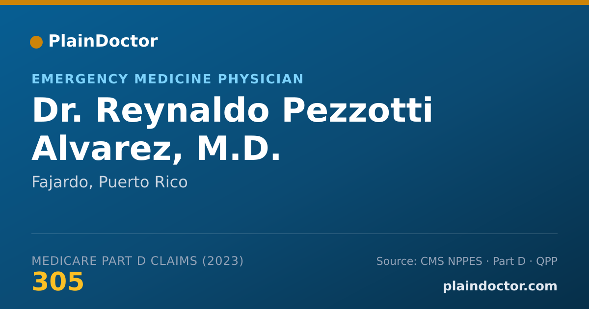 Shareable card for Reynaldo Pezzotti Alvarez, M.D. - Emergency Medicine Physician, Fajardo, PR