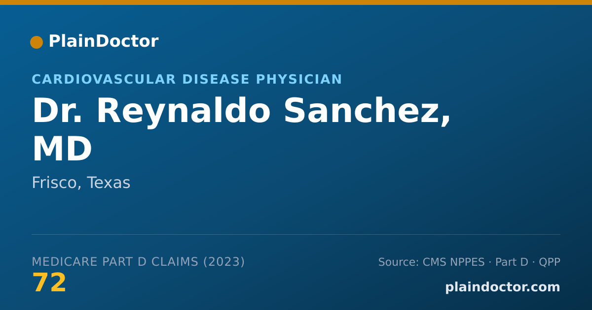 Shareable card for Reynaldo Sanchez, MD - Cardiovascular Disease Physician, Frisco, TX