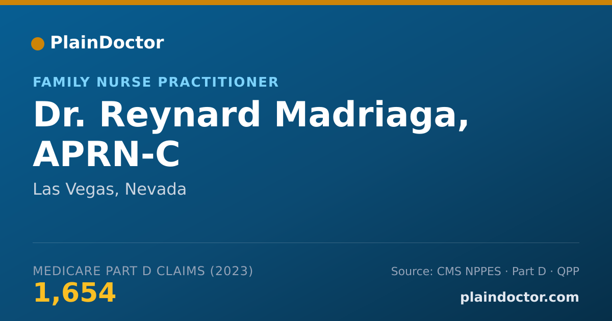 Shareable card for Reynard Madriaga, APRN-C - Family Nurse Practitioner, Las Vegas, NV
