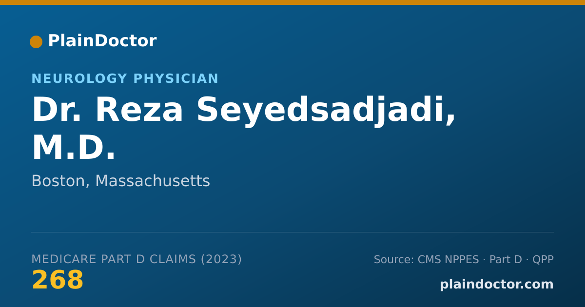 Shareable card for Reza Seyedsadjadi, M.D. - Neurology Physician, Boston, MA