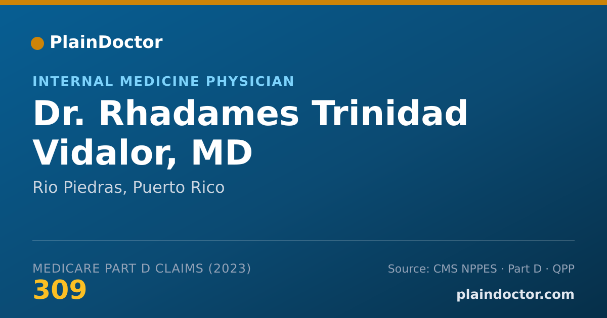 Shareable card for Rhadames Trinidad Vidalor, MD - Internal Medicine Physician, Rio Piedras, PR