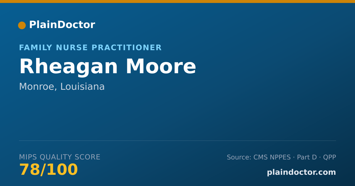 Shareable card for Rheagan Moore - Family Nurse Practitioner, Monroe, LA