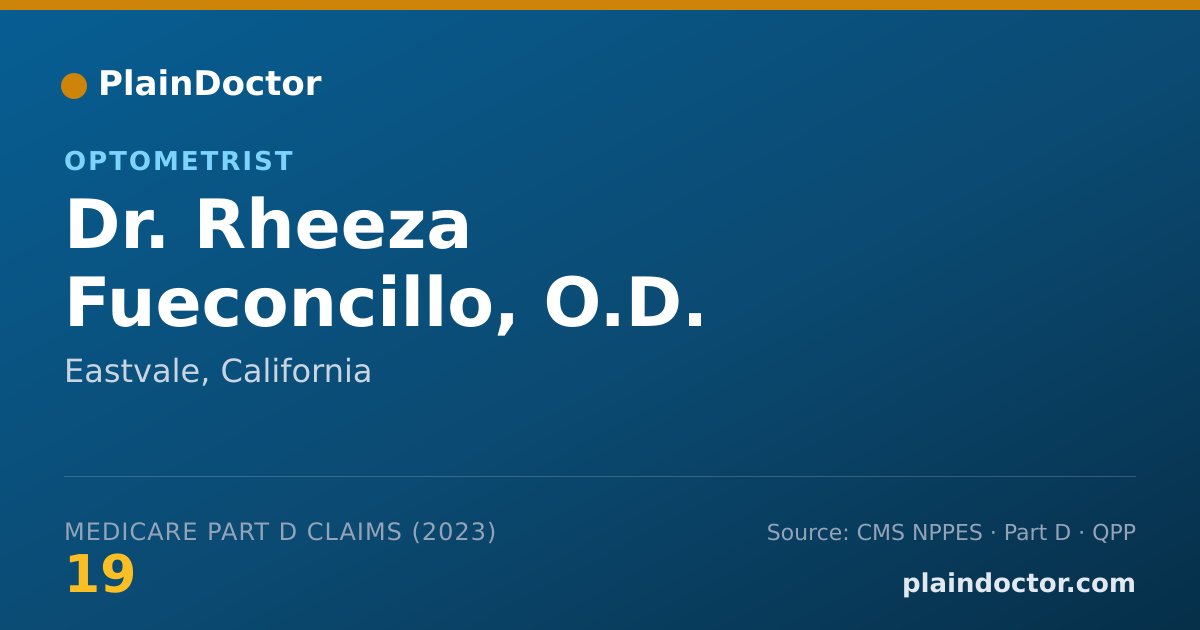 Shareable card for Rheeza Fueconcillo, O.D. - Optometrist, Eastvale, CA