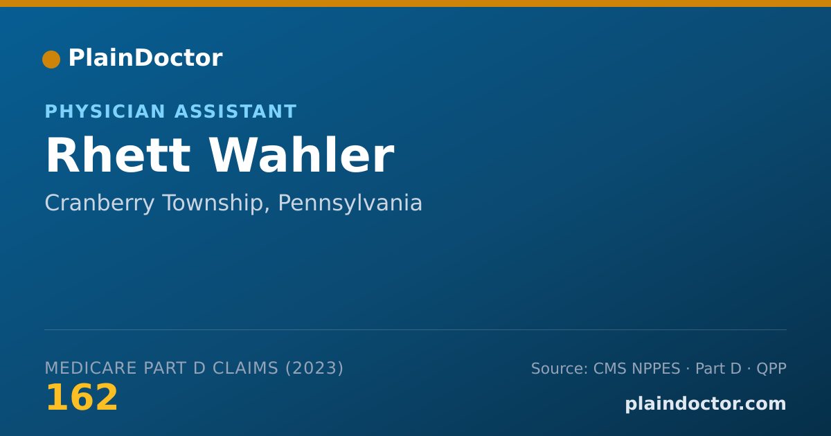 Shareable card for Rhett Wahler - Physician Assistant, Cranberry Township, PA