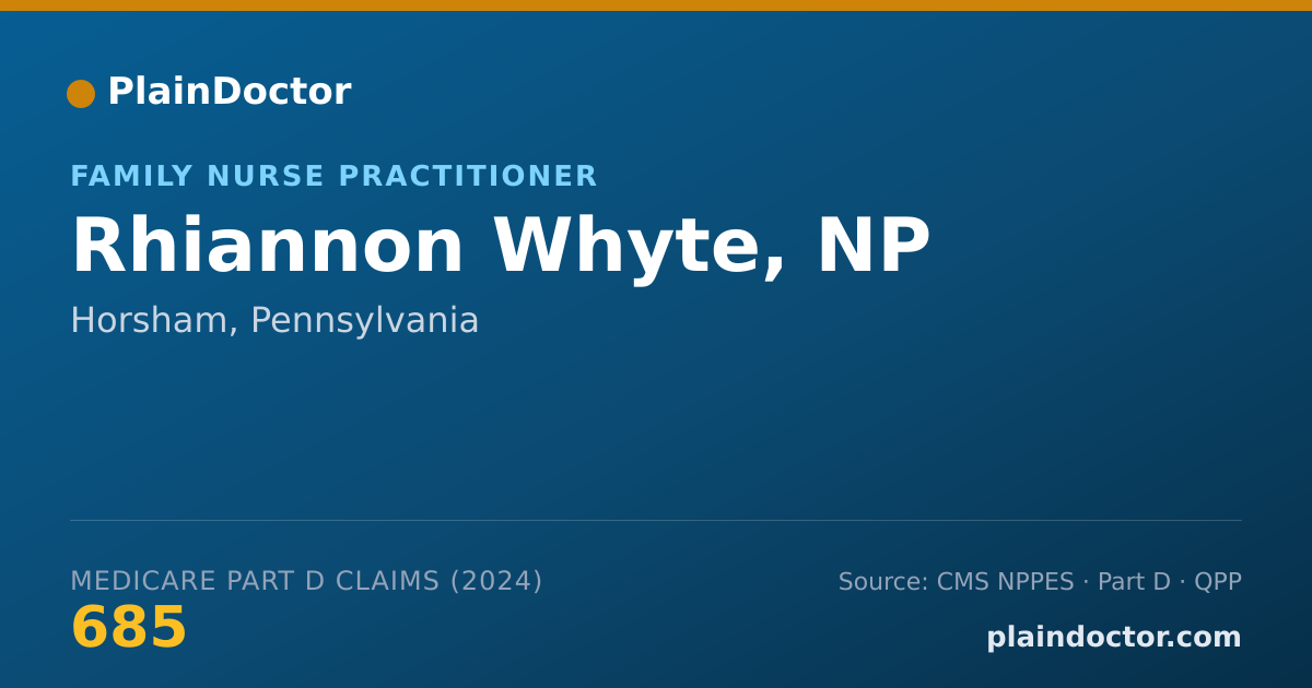 Shareable card for Rhiannon Whyte, NP - Family Nurse Practitioner, Horsham, PA