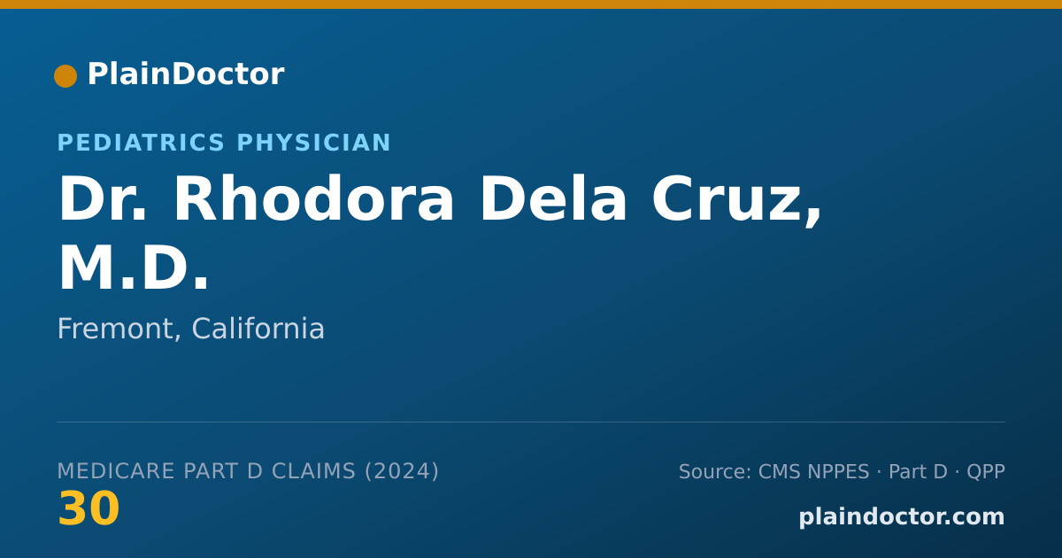 Shareable card for Rhodora Dela Cruz, M.D. - Pediatrics Physician, Fremont, CA