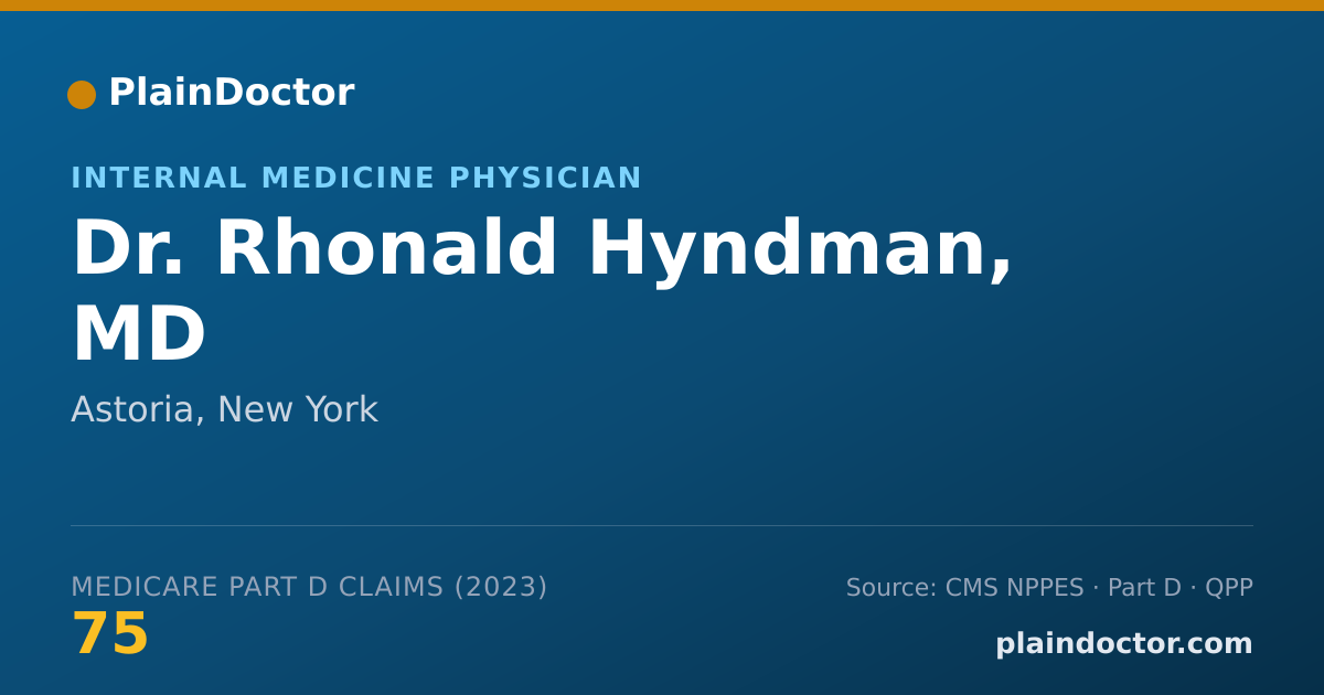 Shareable card for Rhonald Hyndman, MD - Internal Medicine Physician, Astoria, NY