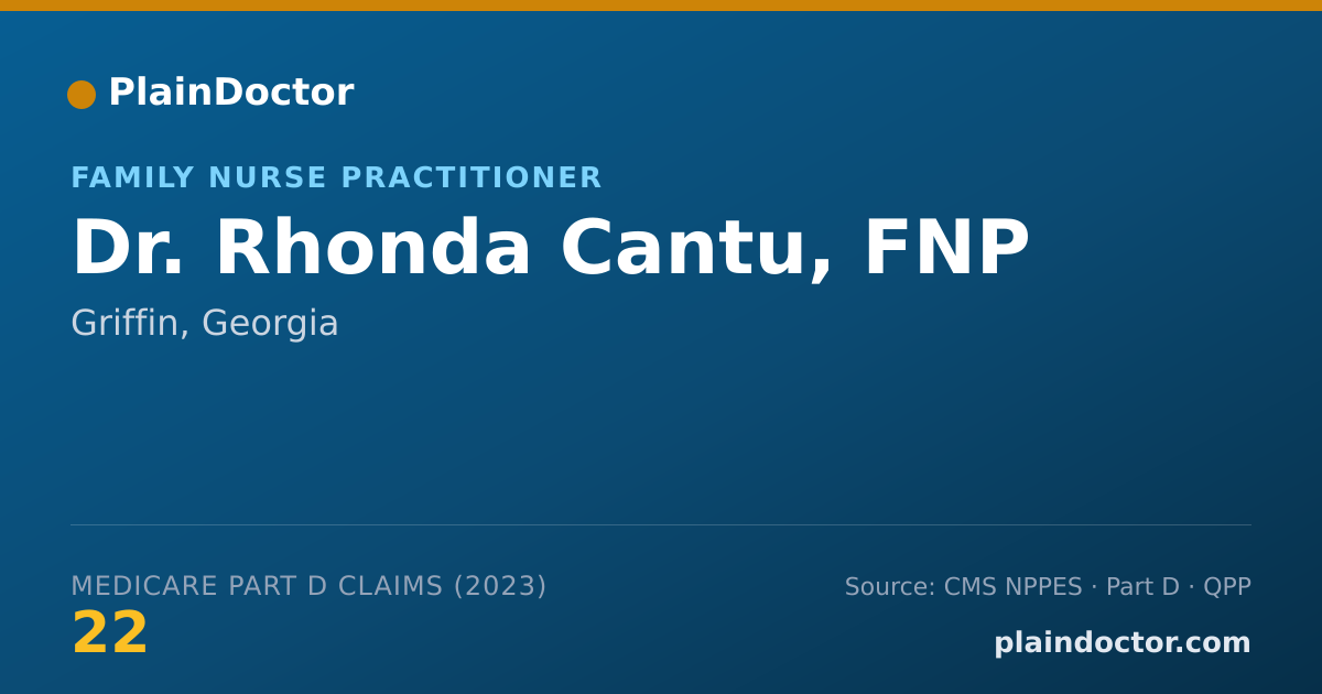 Shareable card for Rhonda Cantu, FNP - Family Nurse Practitioner, Griffin, GA