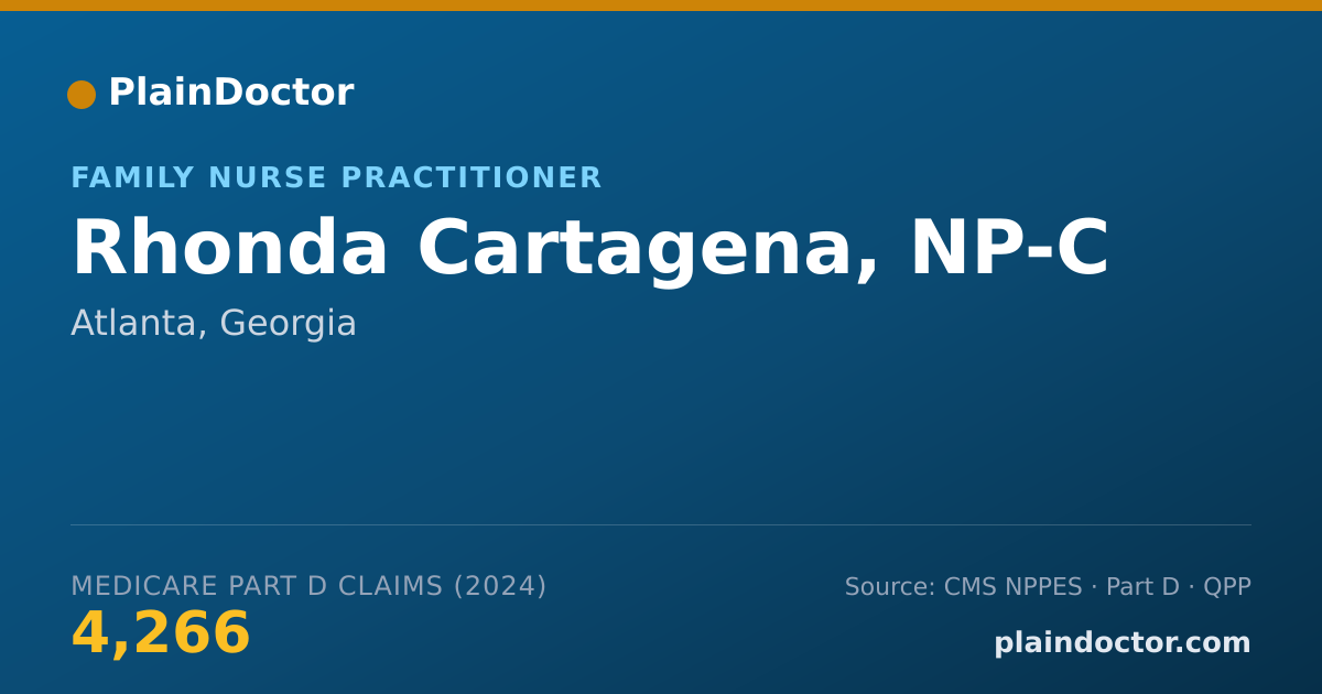 Shareable card for Rhonda Cartagena, NP-C - Family Nurse Practitioner, Atlanta, GA