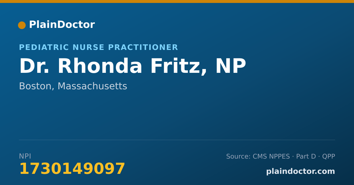 Shareable card for Rhonda Fritz, NP - Pediatric Nurse Practitioner, Boston, MA