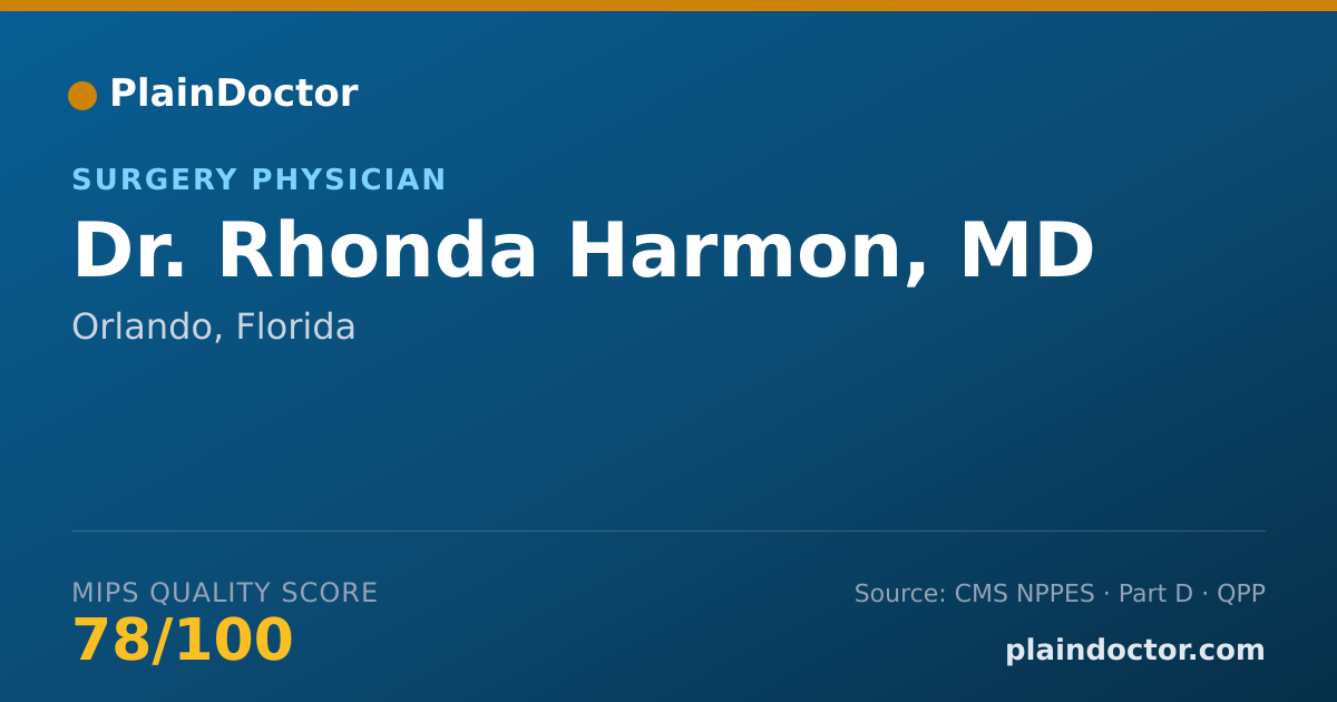 Shareable card for Rhonda Harmon, MD - Surgery Physician, Orlando, FL