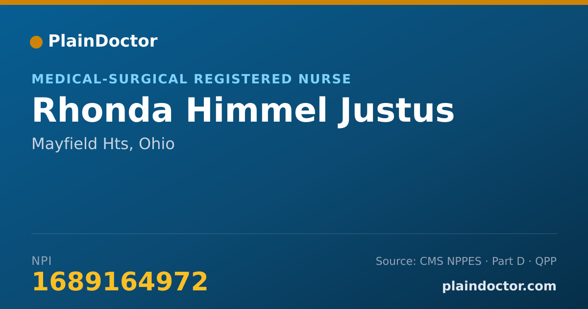 Shareable card for Rhonda Himmel Justus - Medical-Surgical Registered Nurse, Mayfield Hts, OH