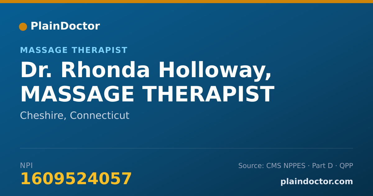 Shareable card for Rhonda Holloway, MASSAGE THERAPIST - Massage Therapist, Cheshire, CT