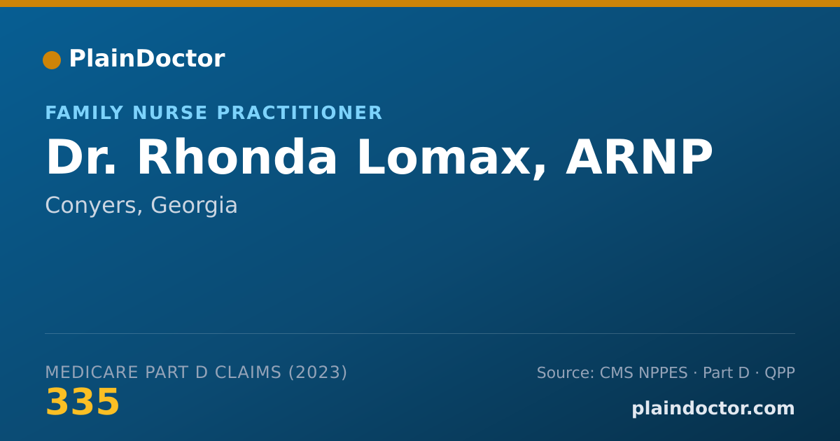 Shareable card for Rhonda Lomax, ARNP - Family Nurse Practitioner, Conyers, GA