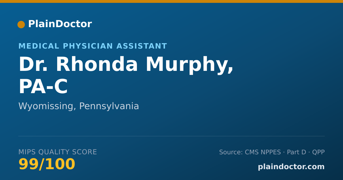 Shareable card for Rhonda Murphy, PA-C - Medical Physician Assistant, Wyomissing, PA
