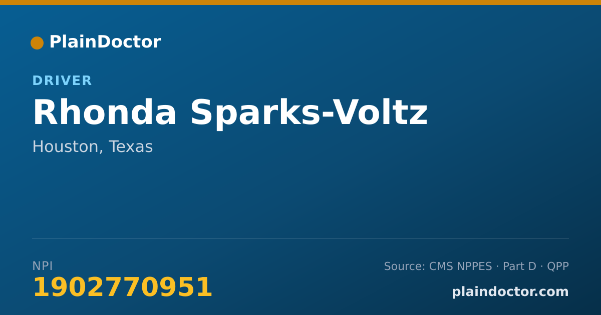 Shareable card for Rhonda Sparks-Voltz - Driver, Houston, TX