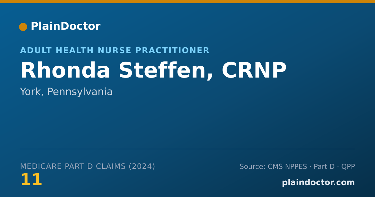 Shareable card for Rhonda Steffen, CRNP - Adult Health Nurse Practitioner, York, PA