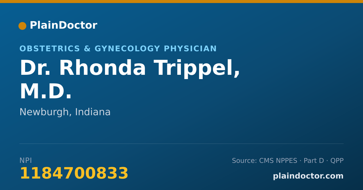Shareable card for Rhonda Trippel, M.D. - Obstetrics & Gynecology Physician, Newburgh, IN