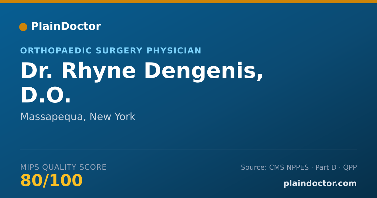 Shareable card for Rhyne Dengenis, D.O. - Orthopaedic Surgery Physician, Massapequa, NY
