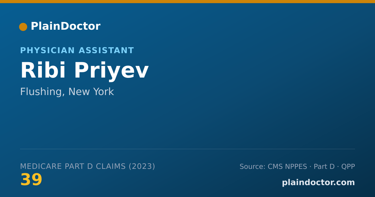Shareable card for Ribi Priyev - Physician Assistant, Flushing, NY