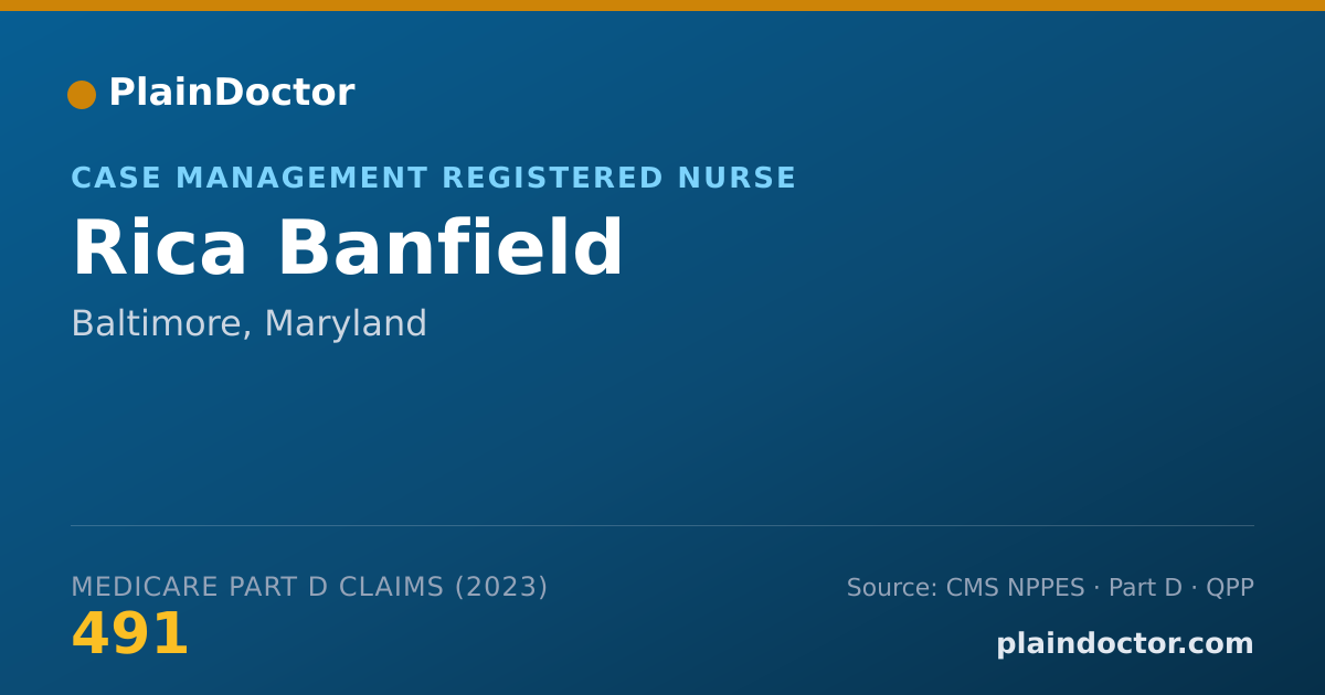Shareable card for Rica Banfield - Case Management Registered Nurse, Baltimore, MD