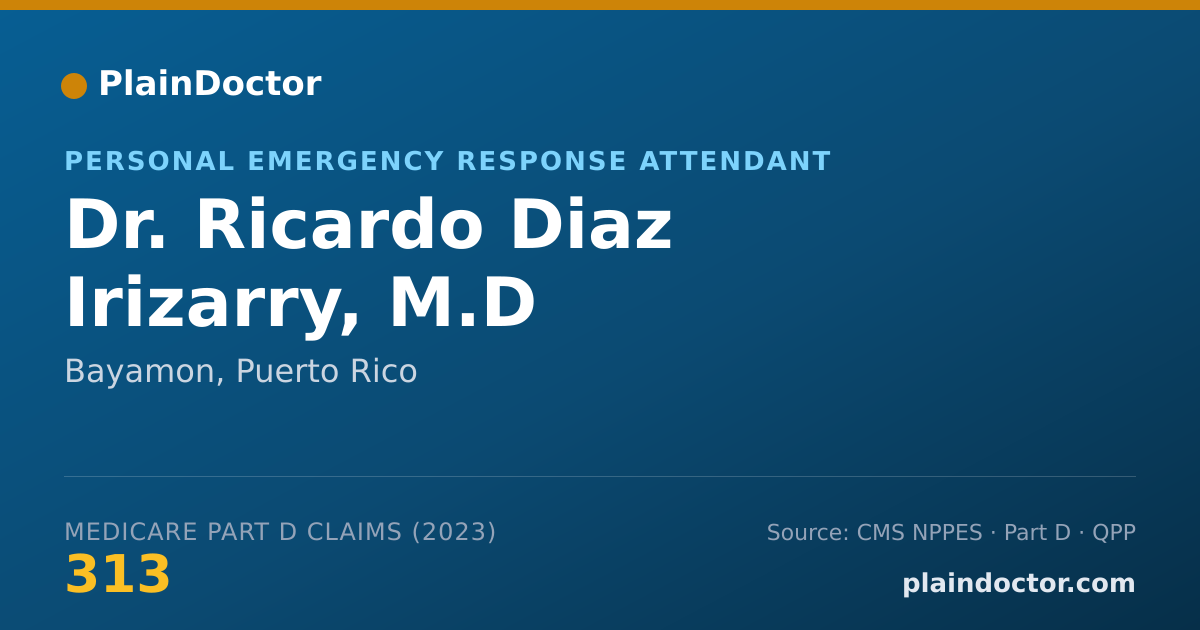 Shareable card for Ricardo Diaz Irizarry, M.D - Personal Emergency Response Attendant, Bayamon, PR