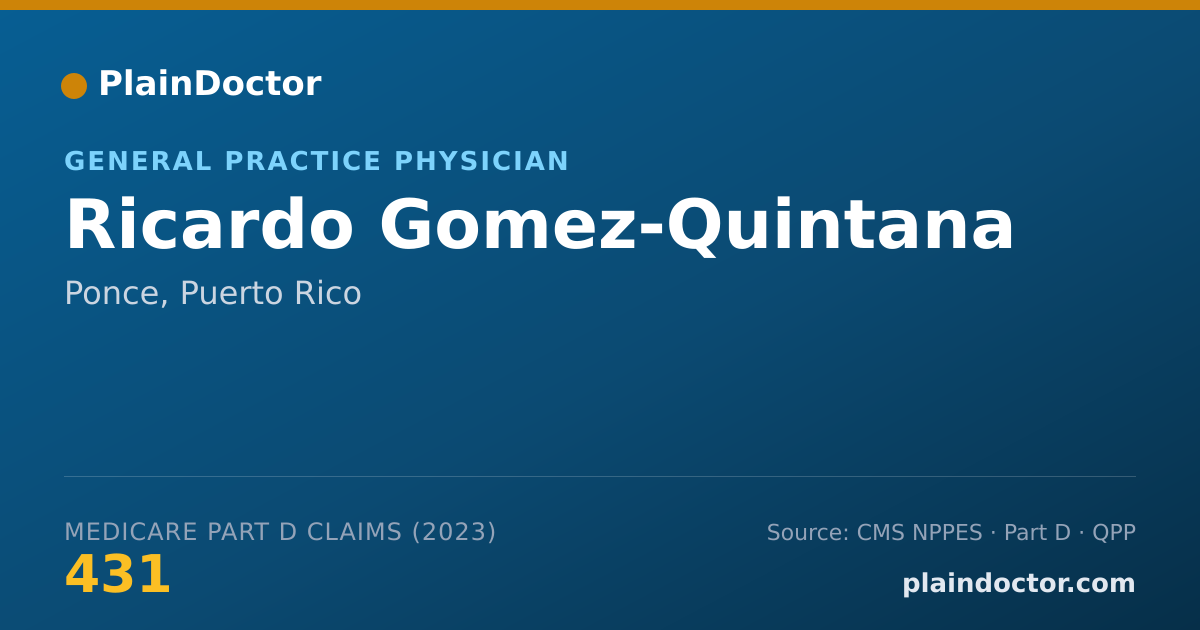 Shareable card for Ricardo Gomez-Quintana - General Practice Physician, Ponce, PR