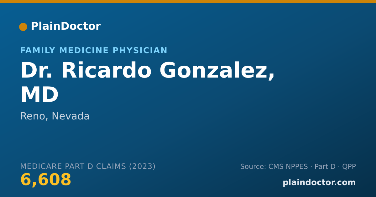 Shareable card for Ricardo Gonzalez, MD - Family Medicine Physician, Reno, NV