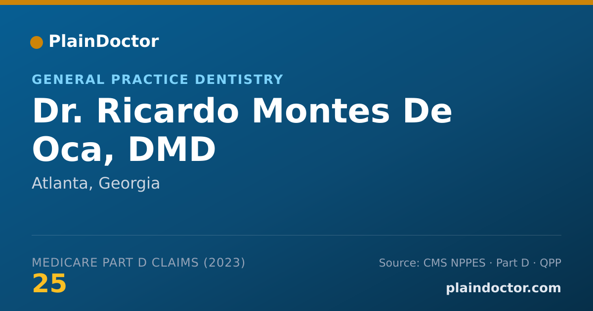 Shareable card for Ricardo Montes De Oca, DMD - General Practice Dentistry, Atlanta, GA