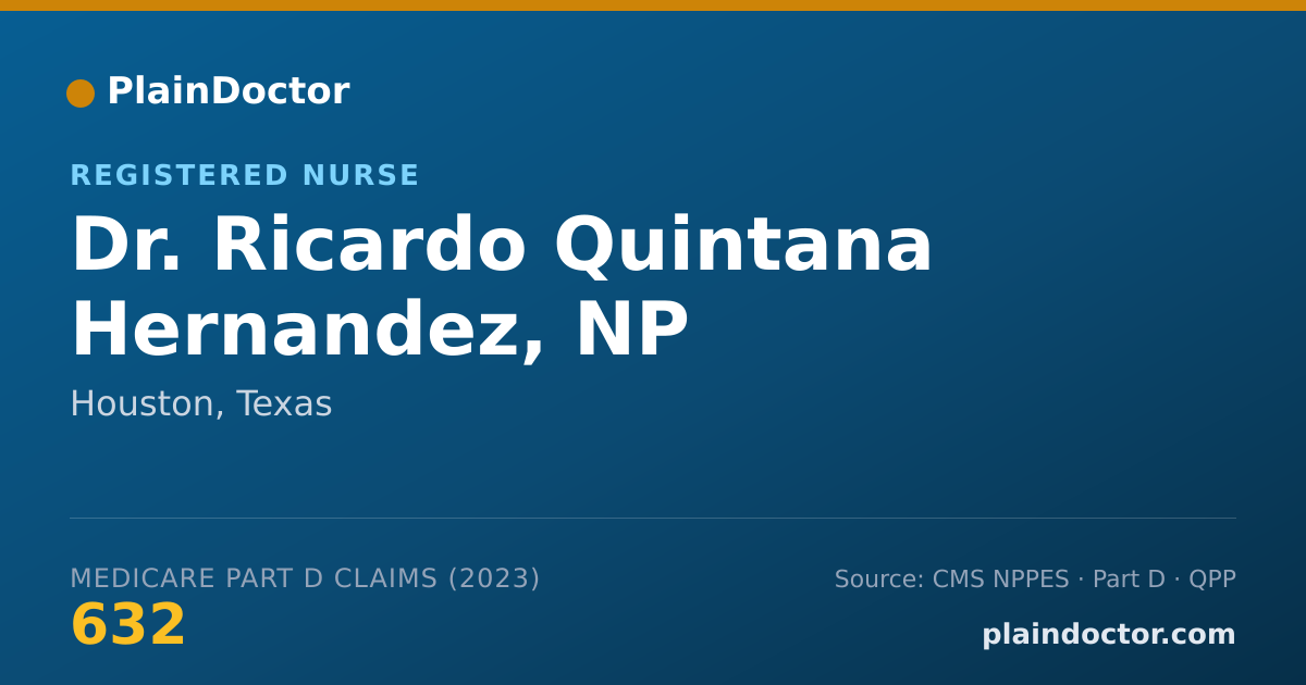 Shareable card for Ricardo Quintana Hernandez, NP - Registered Nurse, Houston, TX