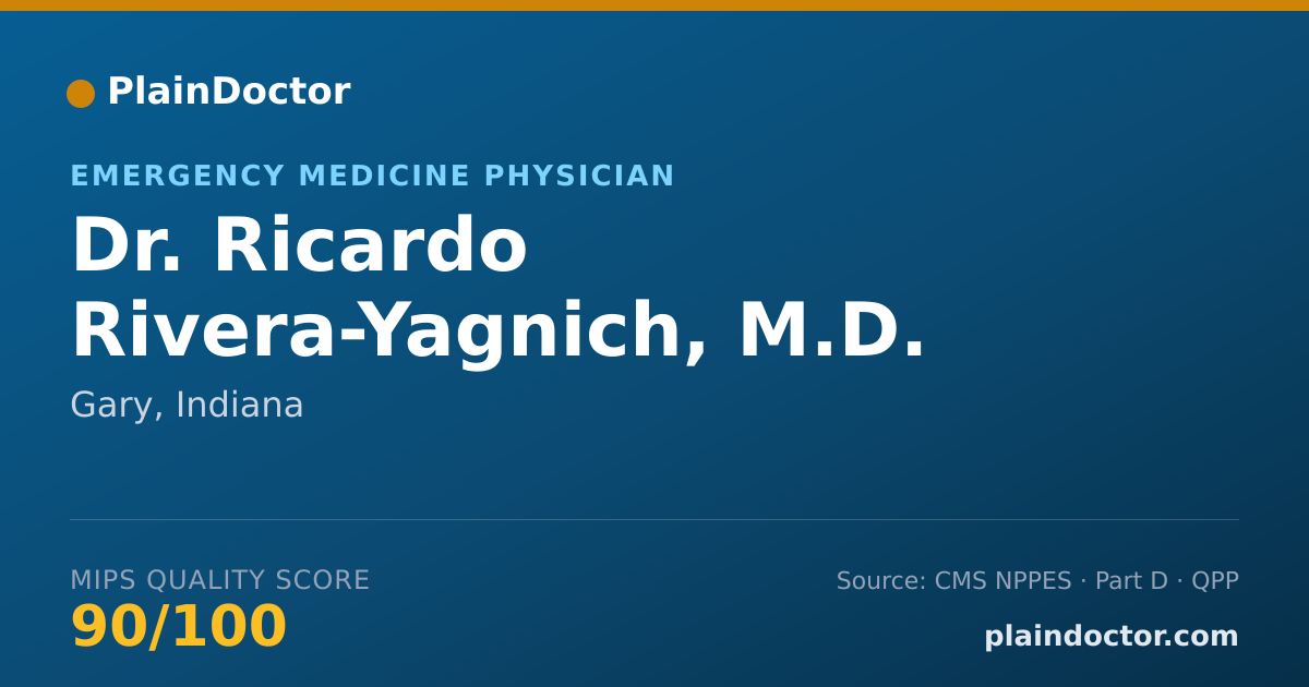 Shareable card for Ricardo Rivera-Yagnich, M.D. - Emergency Medicine Physician, Gary, IN