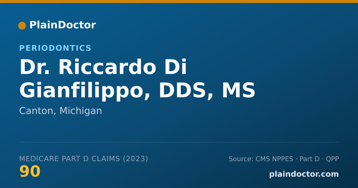 Shareable card for Riccardo Di Gianfilippo, DDS, MS - Periodontics, Canton, MI