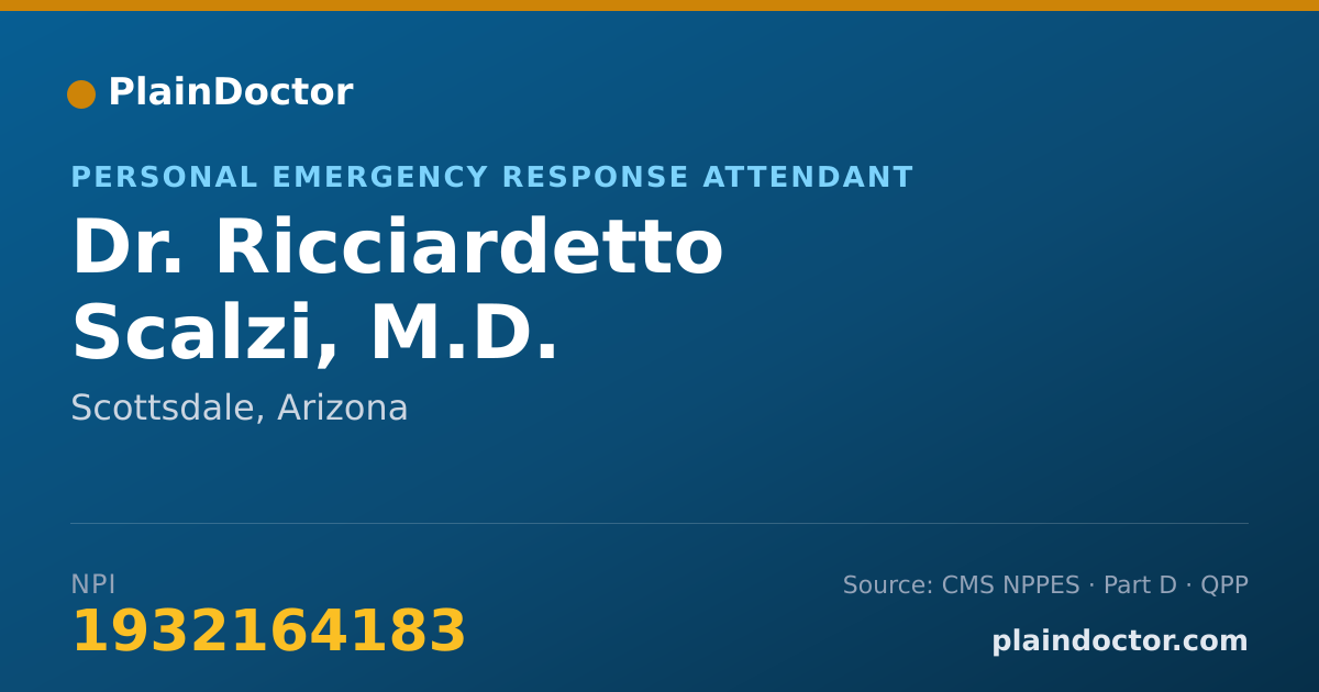 Shareable card for Ricciardetto Scalzi, M.D. - Personal Emergency Response Attendant, Scottsdale, AZ