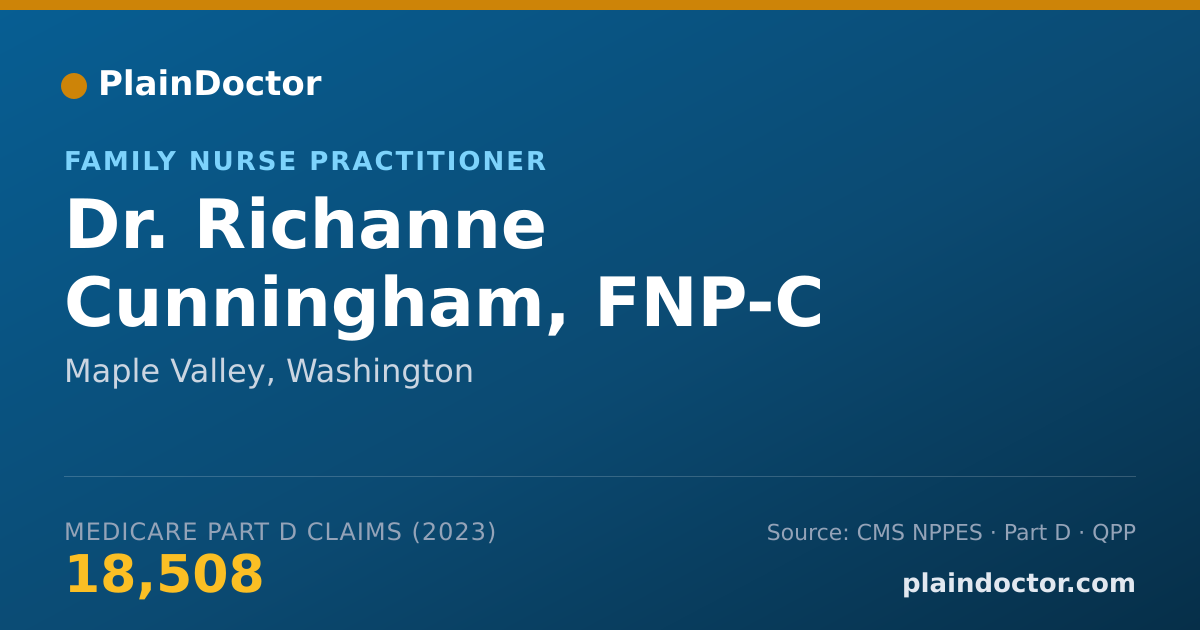 Shareable card for Richanne Cunningham, FNP-C - Family Nurse Practitioner, Maple Valley, WA
