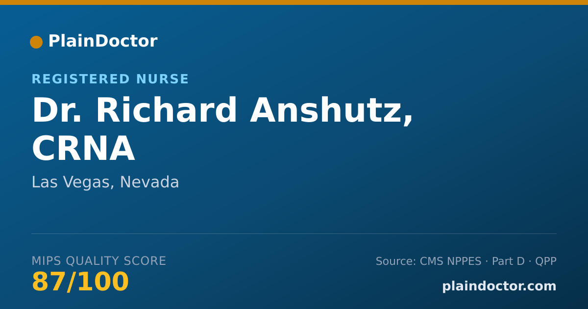 Shareable card for Richard Anshutz, CRNA - Registered Nurse, Las Vegas, NV