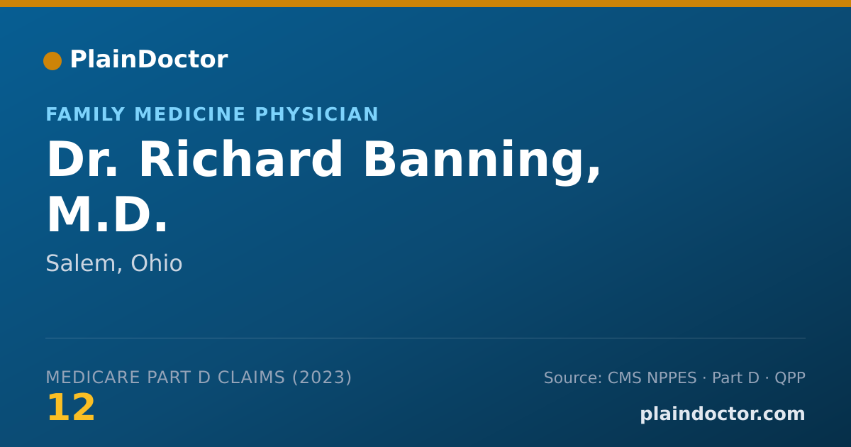 Shareable card for Richard Banning, M.D. - Family Medicine Physician, Salem, OH