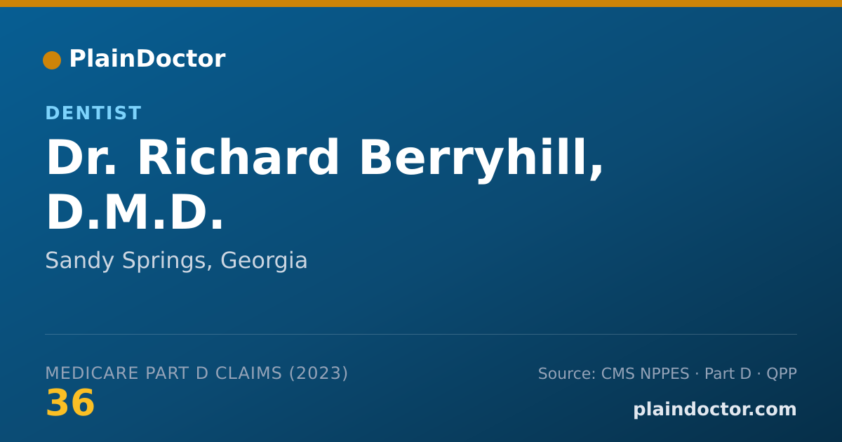Shareable card for Richard Berryhill, D.M.D. - Dentist, Sandy Springs, GA