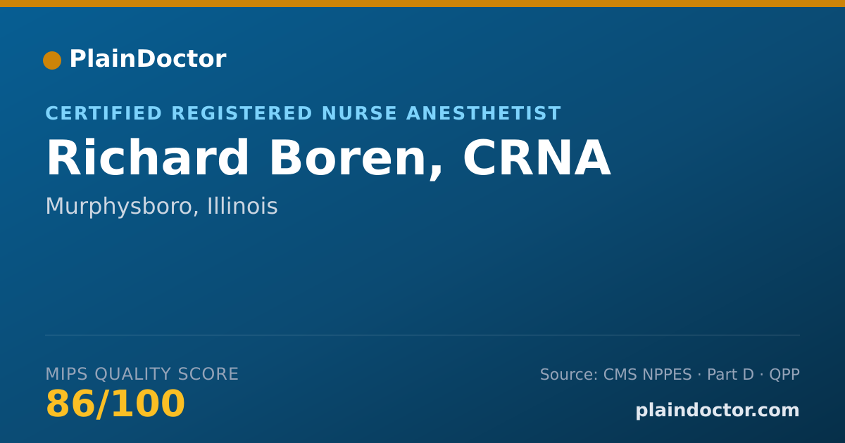 Shareable card for Richard Boren, CRNA - Certified Registered Nurse Anesthetist, Murphysboro, IL