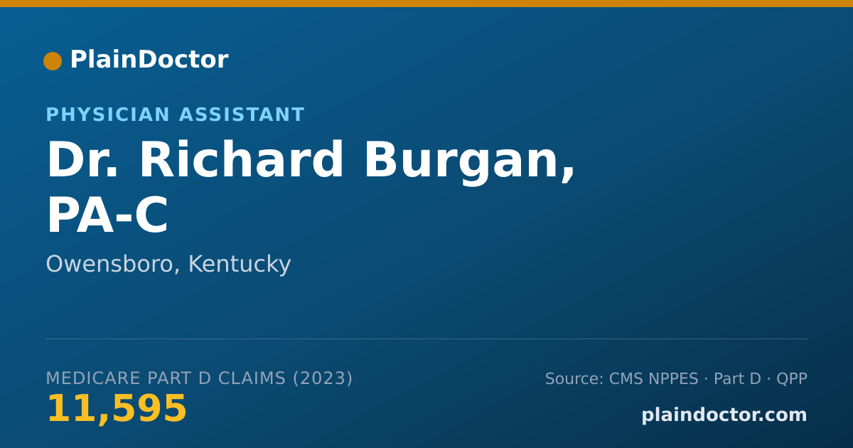 Shareable card for Richard Burgan, PA-C - Physician Assistant, Owensboro, KY