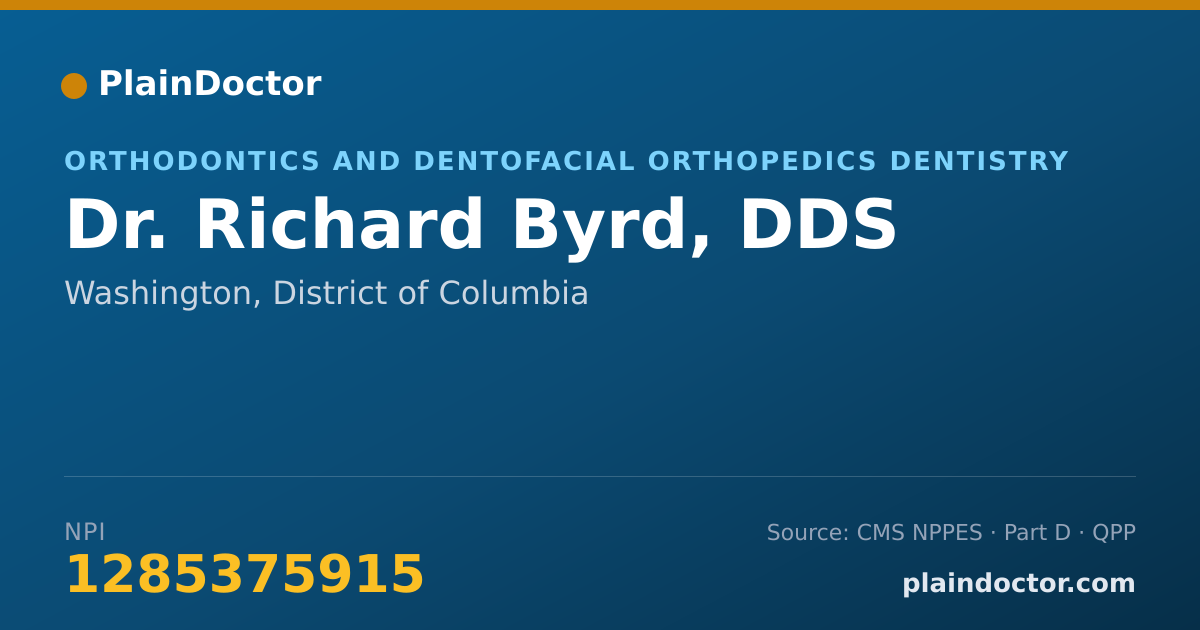 Shareable card for Richard Byrd, DDS - Orthodontics and Dentofacial Orthopedics Dentistry, Washington, DC