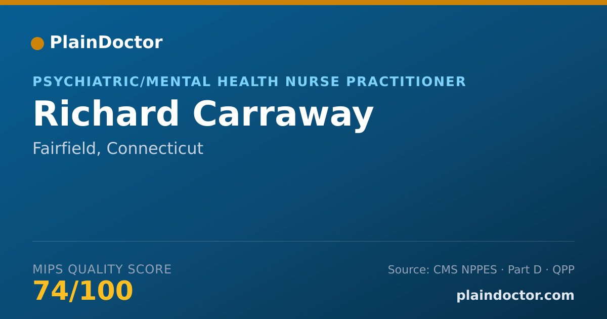 Shareable card for Richard Carraway - Psychiatric/Mental Health Nurse Practitioner, Fairfield, CT