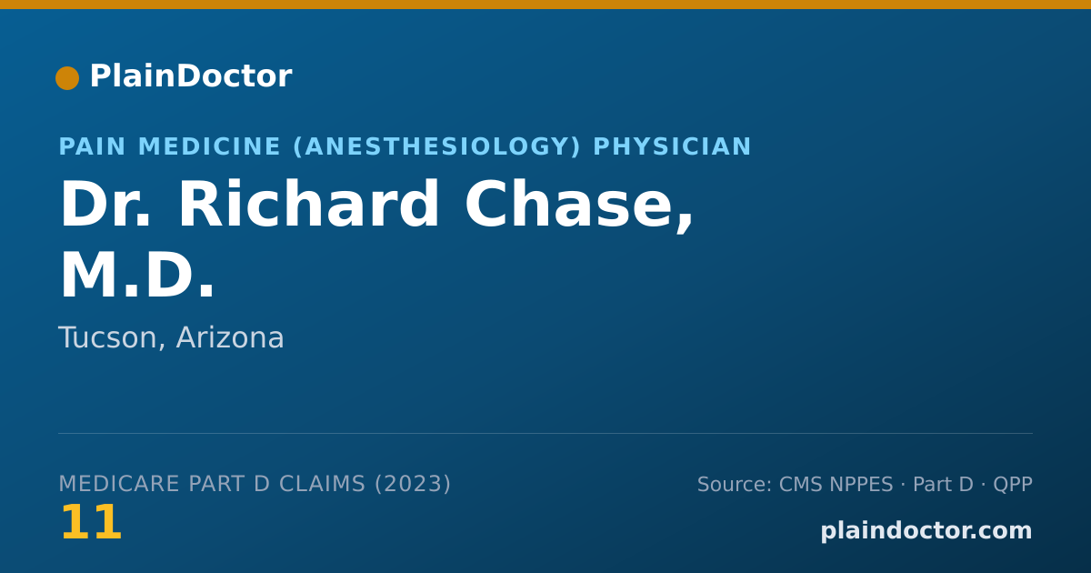 Shareable card for Richard Chase, M.D. - Pain Medicine (Anesthesiology) Physician, Tucson, AZ