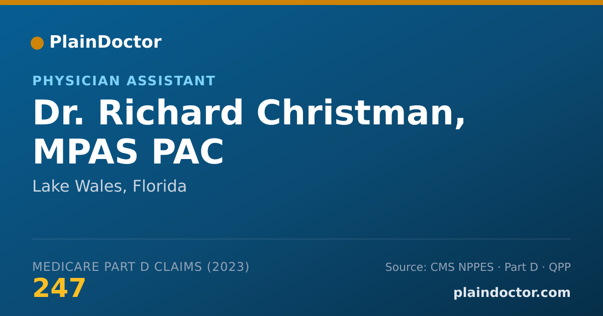 Shareable card for Richard Christman, MPAS PAC - Physician Assistant, Lake Wales, FL