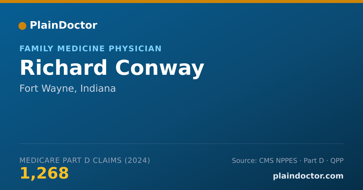 Shareable card for Richard Conway - Family Medicine Physician, Fort Wayne, IN