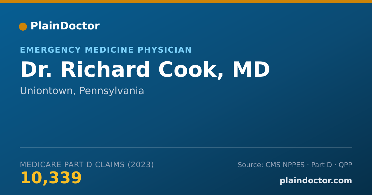 Shareable card for Richard Cook, MD - Emergency Medicine Physician, Uniontown, PA